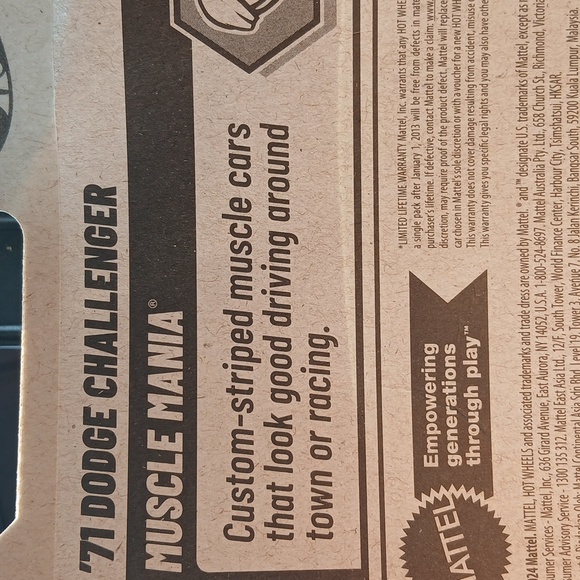 '71 Dodge Challenger Toy Car - Orange and Black HOT WHEELS - Picture 4 of 4